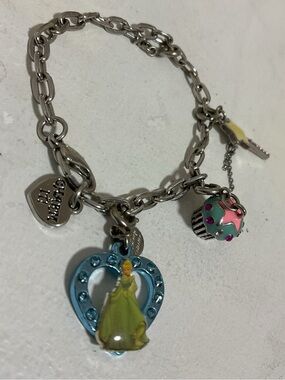 CHARM IT! Disney Princess Belle, Magic Wand & Cupcake Charm Bracelet Set